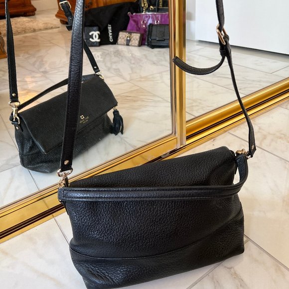 Kate Spade Shoulder Bag Black Leather Crossbody Bag Carmen Southport Avenue - Picture 5 of 11